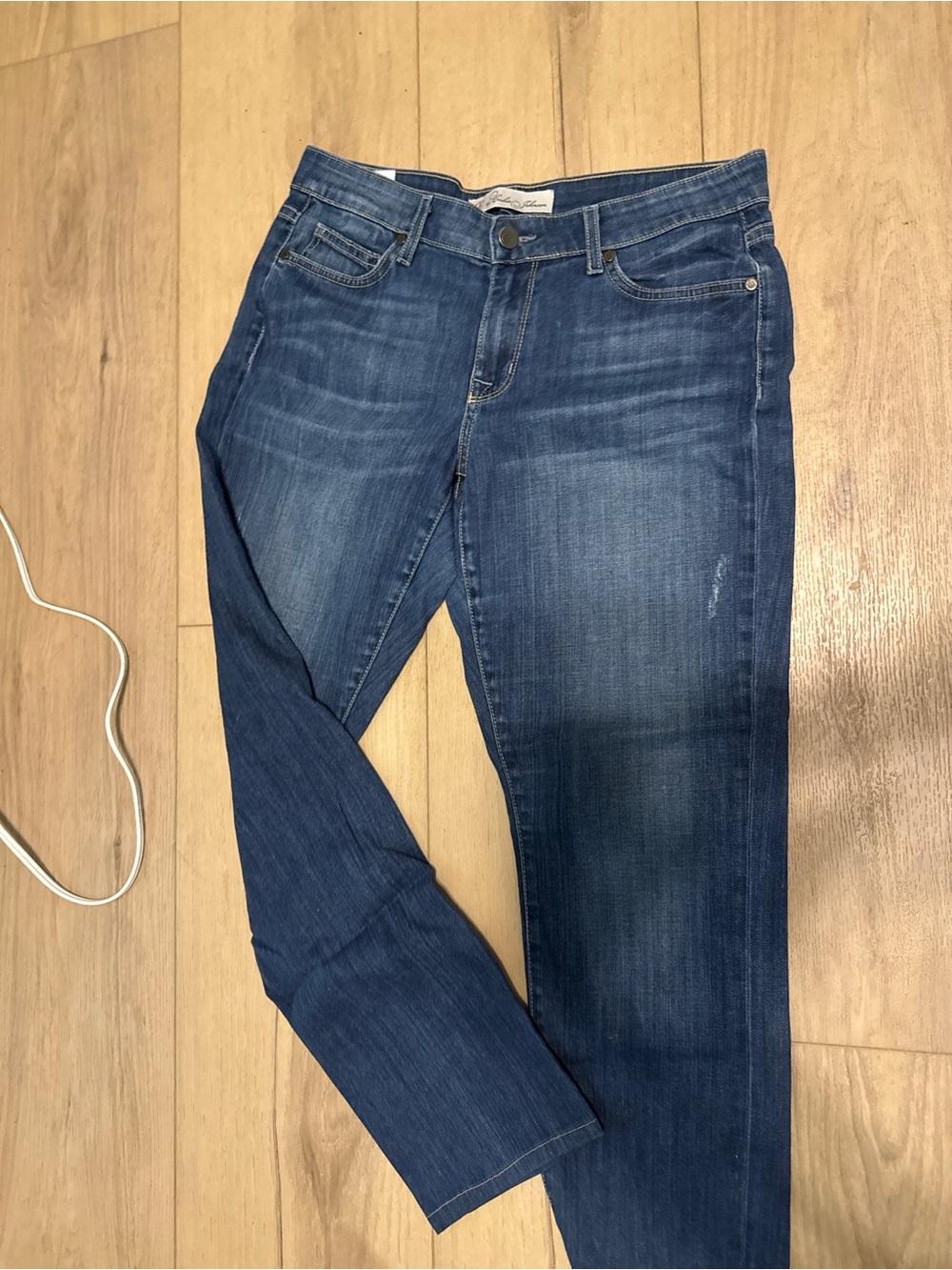 Women's Skinny Jeans in Dark Blue Stretch Denim